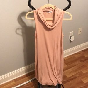 Light pink turtleneck dress